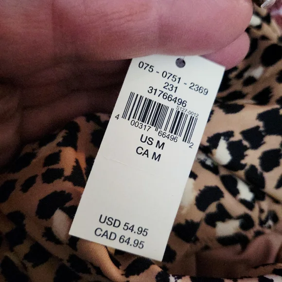 Aerie Leopard Print 1 Piece Wrap Bathing Swim Suit NWT Size M - Picture 4 of 11